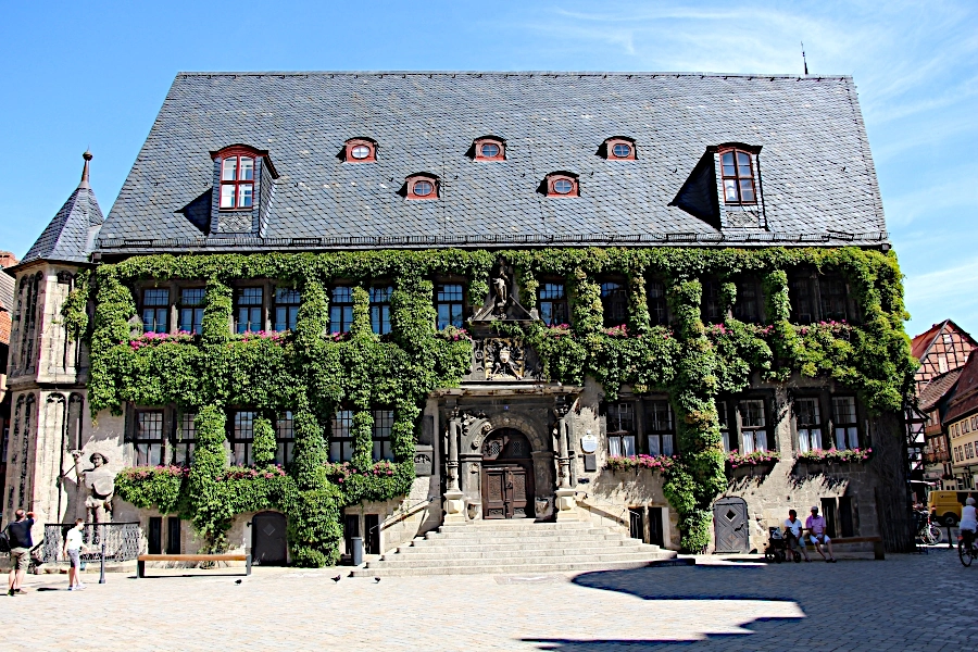 Das historische Rathaus in Quedlinburg