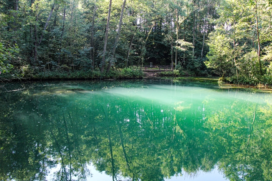Die Rhumequelle ist eine der größten und wasserreichsten Karst-Quellen Europas