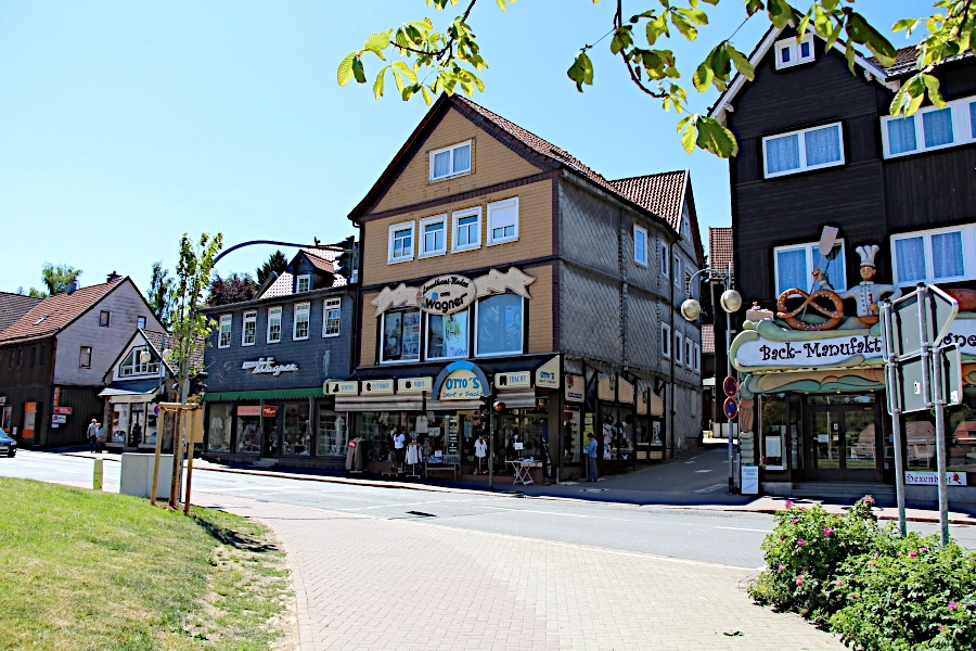 Kleine Geschäfte in der Ortsmitte von Braunlage