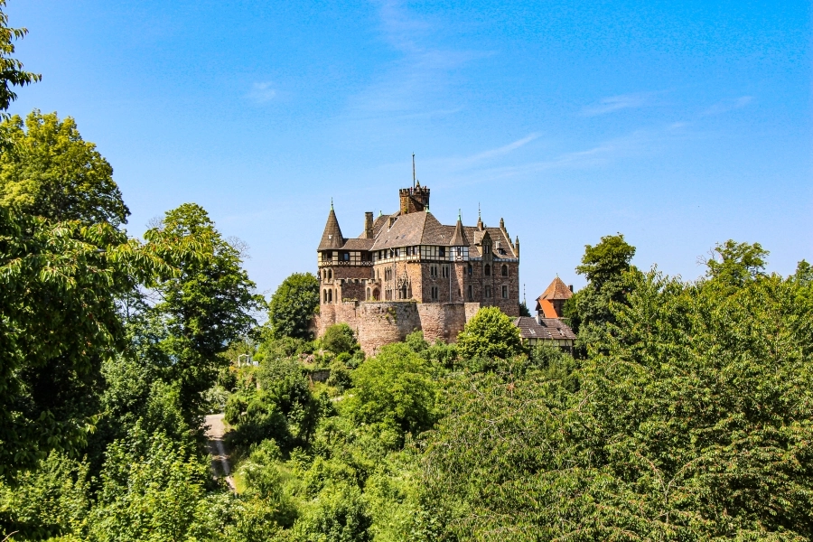 schloss-berlepsch-auf-einem-bergsporn Arnold von Berlepsch lies die Burganlage 1368/69 als dreiflügelige Anlage errichten