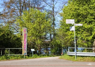 Radwegekreuzung am Mecklenheideforst