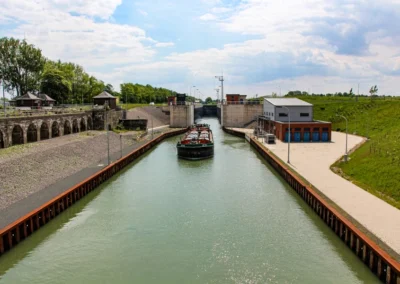 Die Schleuse Bolzum verbindet den Stichkanal Hildesheim und den Mittellandkanal
