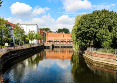 Wasserkraftanlage an der Leineinsel in Döhren